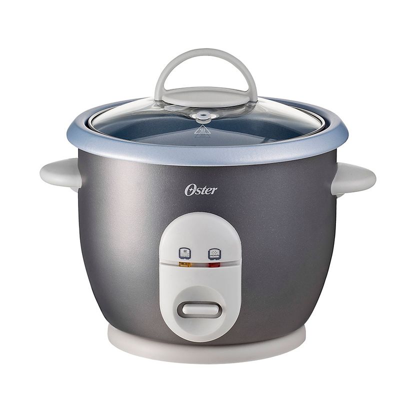 Panela-Oster-de-Arroz-Cinza-Eletrica-3-Copos-127V-fechada