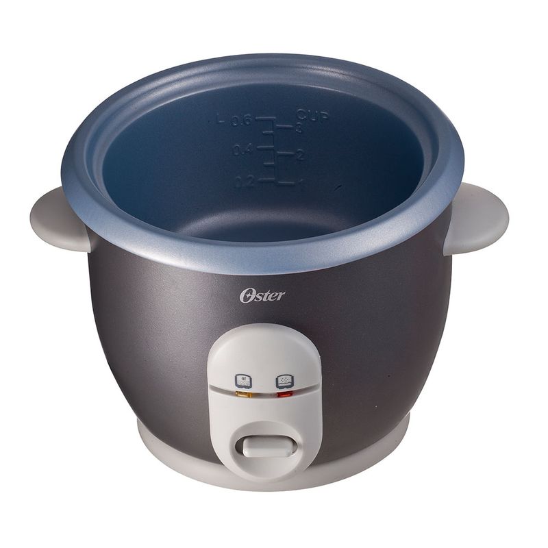 Panela-Oster-de-Arroz-Cinza-Eletrica-3-Copos-127V-aberta