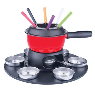 Conjunto para Fondue 17 Peças Vermelho Brinox