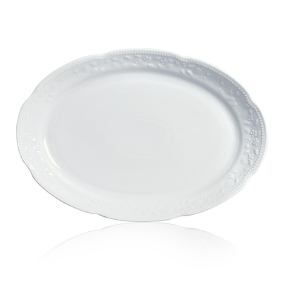 Travessa Oval Mozart Porcelana Branco Verbano