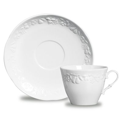 Xícaras de Chá Summer Porcelana 6 Peças Branco Verbano
