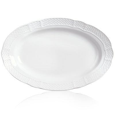 Travessa Oval Vanna Blanco Porcelana Branco Verbano