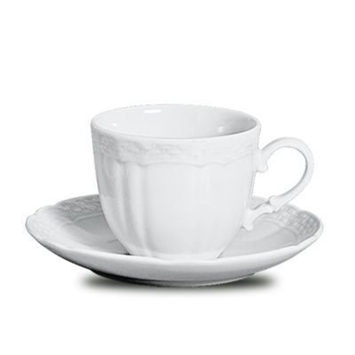 Xícaras de Café Vanna Blanco Porcelana 6 Peças Branco Verbano