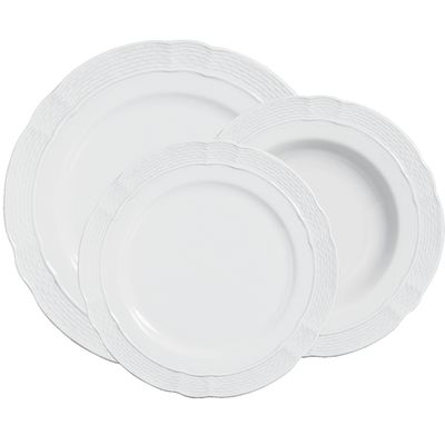 Baixela Vanna Blanco Porcelana 30 Peças Branco Verbano