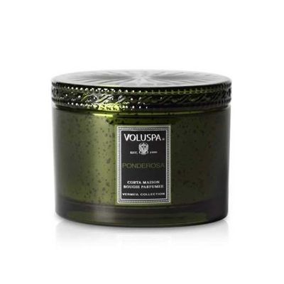 Vela Ponderosa Coleção Vermeil Pote e Tampa Vidro 60 Horas Voluspa