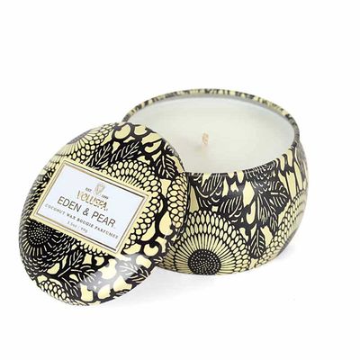 Mini Vela Eden e Pear Coleção Japonica Lata 25 Horas Voluspa