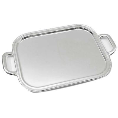 Bandeja com Alça e Cordão Perola Oblonga 43X34 cm St James