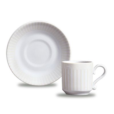 Xícaras de Café Maria Geo Nude 6 Peças Branco e Nude Verbano