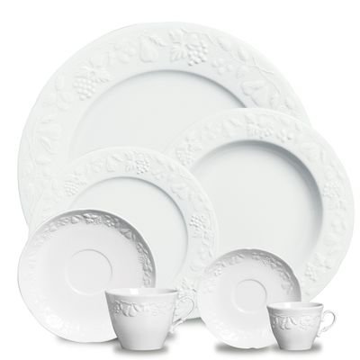 Aparelho de Jantar Summer Porcelana 42 Peças Branco Verbano