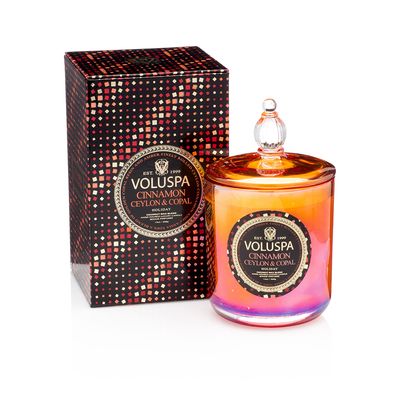 Vela Cinnamon Ceylon e Copal Coleção Maison Holiday Copo com Tampa 100 Horas Voluspa
