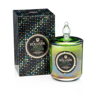Vela Spruce Cuttings Coleção Maison Holiday Copo com Tampa 100 Horas Voluspa