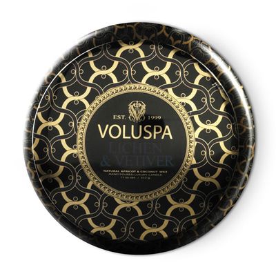 Vela Lichen e Vetiver 2 Pavios Lata 50 Horas Voluspa