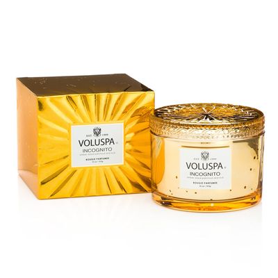 Vela Incognito Coleção New Vermeil Pote e Tampa Vidro 60 Horas Voluspa