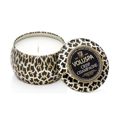 Mini Vela Crisp Champagne Coleção Maison Noir Lata 25 Horas Voluspa