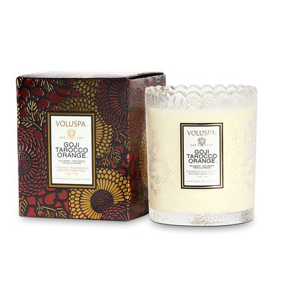 Vela Goji Tarocco Orange Coleção Japonica Copo Trabalhado 45 Horas Voluspa
