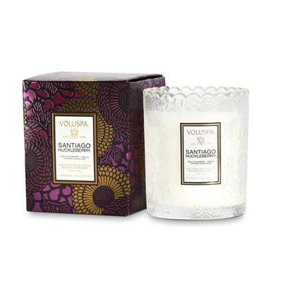 Vela Santiago Huckleberry Coleção Japonica Copo Trabalhado 45 Horas Voluspa
