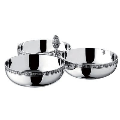 Triplo Bowl para Aperitivos Malmaison Christofle