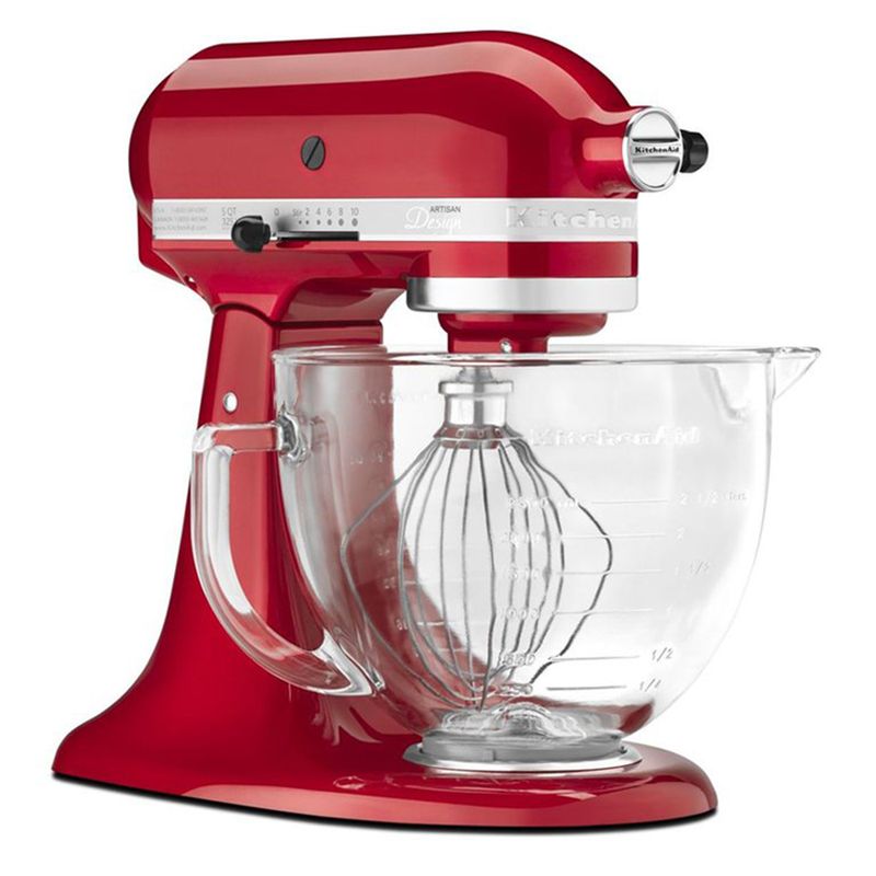 Kitchenaid  batedeira planetária artisan tigela de vidro 127v candy apple  kitchenaid