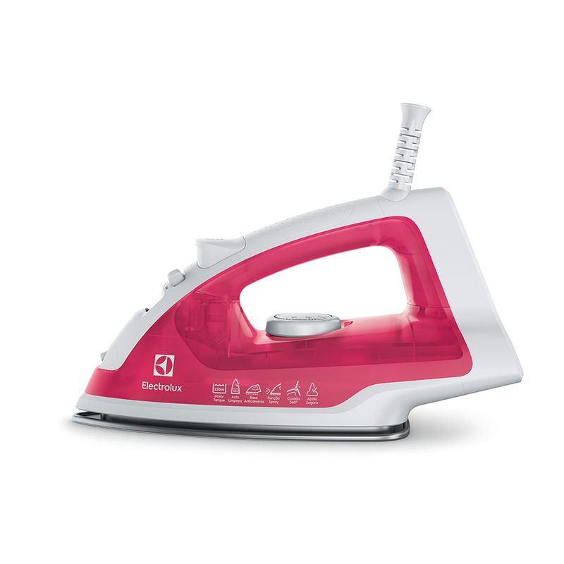 FERRO-A-VAPOR-EASYLINE-BASE-ANTIADERENTE-E-SPRAY-SIB21-ROSA-E-BRANCO-110V-ELECTROLUX