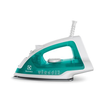 Ferro de Passar a Vapor Easyline Base Softslide Cerâmica e Vapor Vertical Sib41 127V Verde e Branco Electrolux