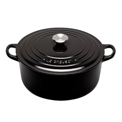 Panela Redonda com Pegador de Aço Inox 18 cm Preto Black Onix Le Creuset