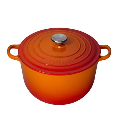 Panela Redonda com Pegador de Aço Inox 28 cm Laranja Le Creuset