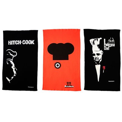 Pano de Prato Kit Clássicos do Cinema Algodão 3 Peças 68X40 Passaumpano
