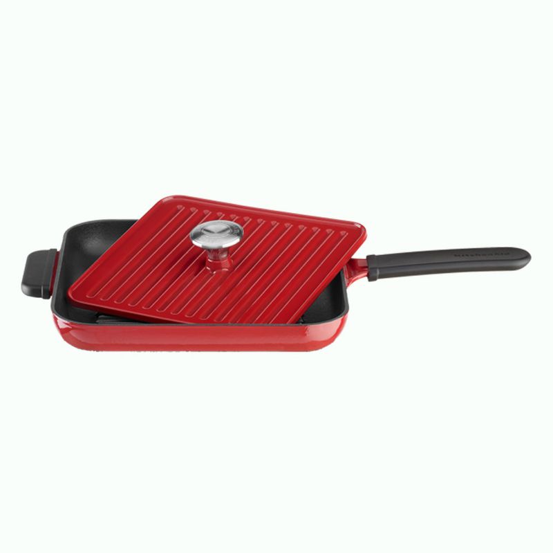 FRIGIDEIRA-GRILL-COM-PRENSA-PANINI-VERMELHA-KITCHENAID