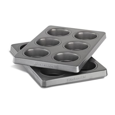 Forma 6 Bolinhos Revestida com 2 Peças KitchenAid