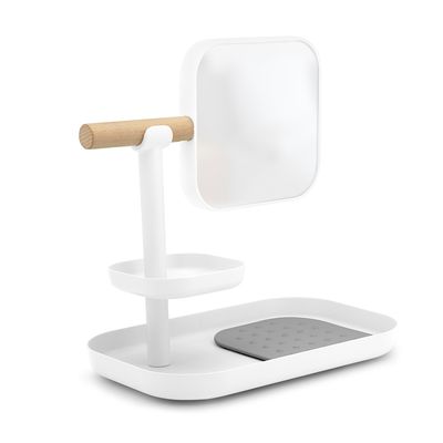 Organizador Vana com Espelho Removível Dupla Face Branco Umbra