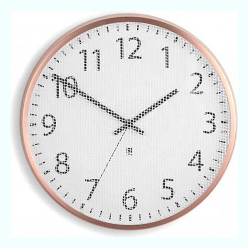 RELOGIO-DE-PAREDE-PERFTIME-ROSADO-BRONZE--UMBRA
