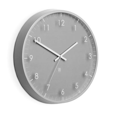 Relógio de Parede Pace 31,8 cm Cinza Umbra
