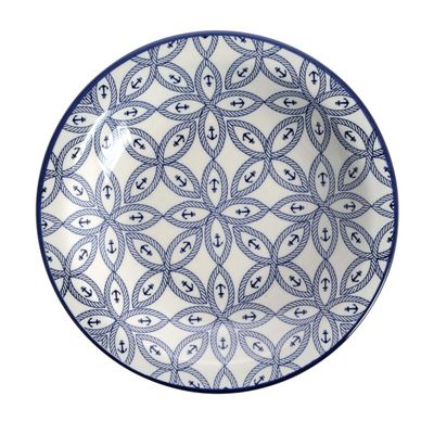 Prato Fundo Floreal Náutico 23 cm Azul Oxford