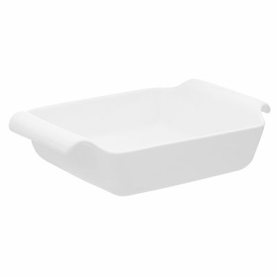 Travessa Refratária para Lasanha Fall Gourmet Ao Forno 1,1 Litro Branca Oxford