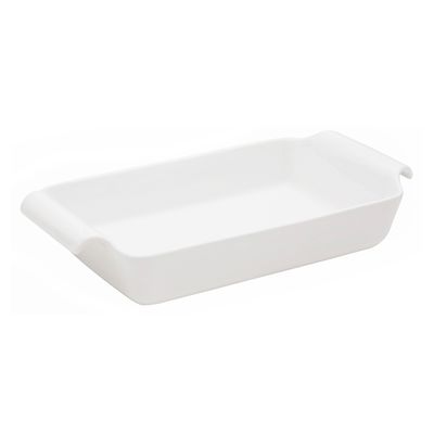Travessa Refratária Retangular Fall Gourmet Ao Forno 1,5 Litro Branca Oxford