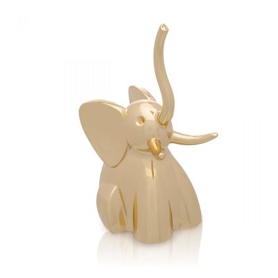 Porta Anel Zoola Elefante Dourado Umbra