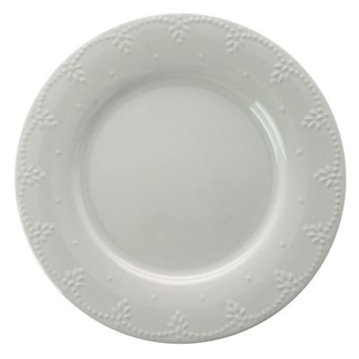 Conjunto de Pratos Sobremesa Pearls Cerâmica 6 Peças Branco Casa Alegre