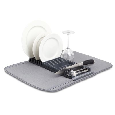 Escorredor de Louças Udry Microfibra Cinza Umbra