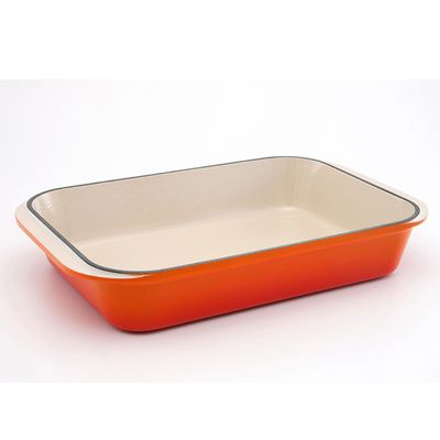Travessa Retangular Ferro Esmaltado 40 cm Laranja Le Creuset