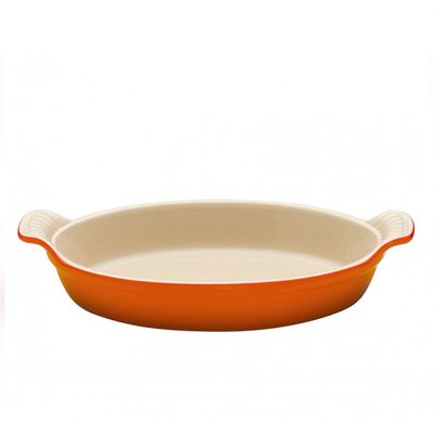 Travessa Oval Ferro Esmaltado 23 cm Laranja Le Creuset