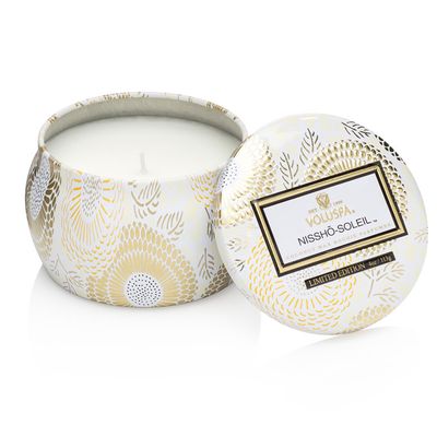 Mini Vela Nissho Soleil Coleção Japonica Lata Relevo 25 Horas Voluspa