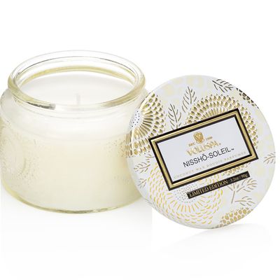 Vela Nissho Soleil Coleção Japonica Pote de Vidro Relevo com Tampa 25 Horas Voluspa