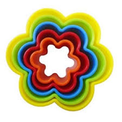 Conjunto de Cortadores de Biscoito Flor 6 Peças Multicolorido Prana