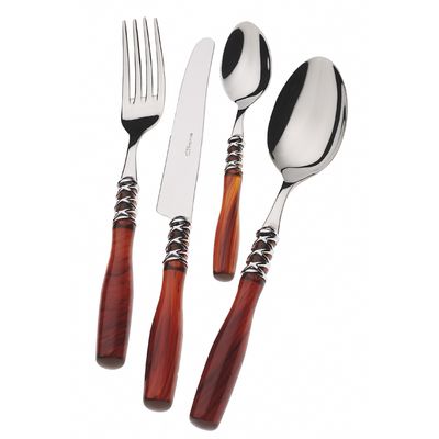 Faqueiro Arianna 24 Peças Aço Inox 18/10 Tartaruga Bugatti