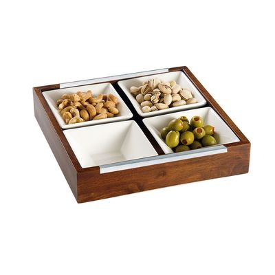 Petisqueira Quadrada Quatro Rio 27X27 cm Brz