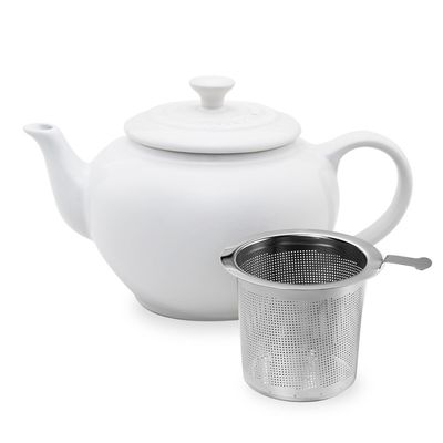 Bule de Chá com Infusor Aço Inox Branco Le Creuset