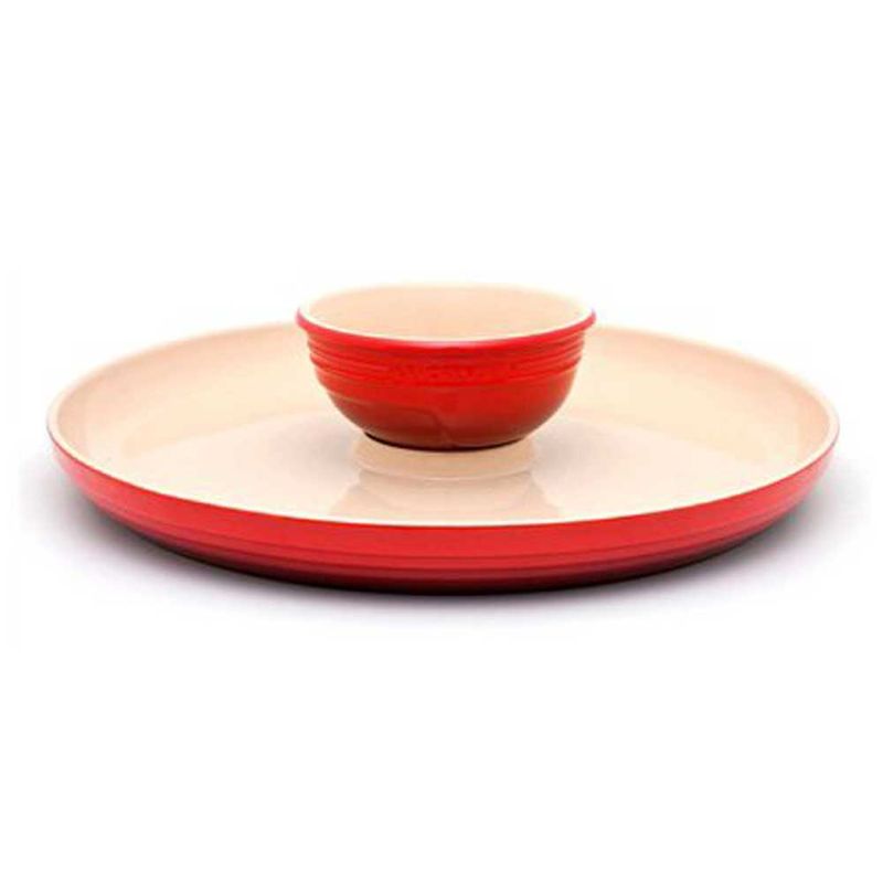 Prato-para-Aperitivo-Vermelho-Le-Creuset