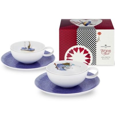 Xícara de Chá Tea With Alice 2 Peças Vista Alegre Atlantis