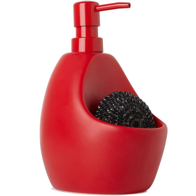 PORTA-DETERGENTE-COM-ESPONJA-JOEY-VERMELHO-UMBRA