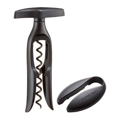 Saca Rolhas Abridor de Vinho Estojo Presente Preto Black Onix Le Creuset